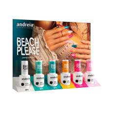 Andreia Gel Polish Esmalte Semipermanente Beach Please Collection Expositor 6UDS
