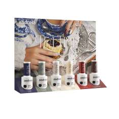 Andreia Gel Polish Esmalte Semipermanente Tea Time Collection Edición Limitada Expositor 6uds