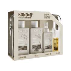 Andreia Kit Capilar BOND= R³ Champú 250ml + Mascarilla 250ml + Leave In 100ml + Elixir 50ml Cofre de Regalo