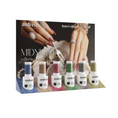 Andreia The Gel Polish Esmalte Semipermanente Midnight Collection Edición Limitada Expositor 6uds