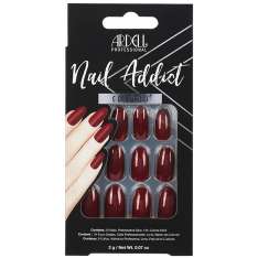 Ardell Nail Addict Juego de Uñas Artificiales Rojo Vino