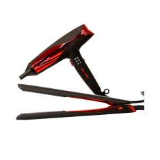 Corioliss Black Red Kit C5 Plancha para el Cabello + Wind Secador Profesional 1500W