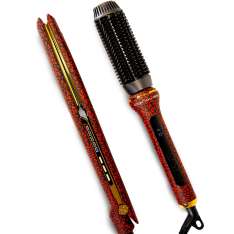 Corioliss Red Leopard Kit C3 Plancha para el Cabello + Hot Brush