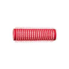 Eurostil Bolsa de 6 Rulos de Velcro Rojos, Bucles para el Cabello 13mm.