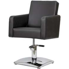 Iris Sillón de Altura Ajustable con Base Cromada Negro