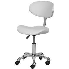 Keisy Taburete Profesional con Respaldo Ergonómico 50x58cm Blanco