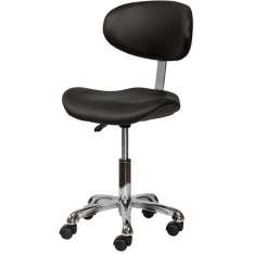 Keisy Taburete Profesional con Respaldo Ergonómico 50x58cm Negro