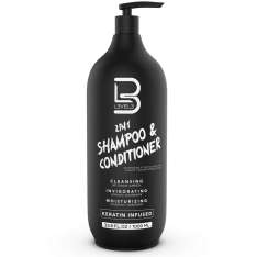 L3VEL 3 Champú y Acondicionador 2 EN 1 con Infusión de Queratina Para Cabello Encrespado 1L