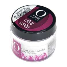 Organic Nails Polvo Acrílico Sólido Para Uñas Ultra White 50g