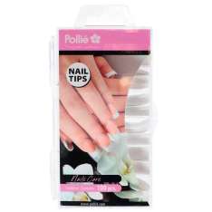 Pollie Tips Blancos Curvados 100 unidades