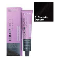 Revlon Color Excel By Revlonissimo Coloración Permanente sin Amoniaco 70ml 3. Castaño Oscuro