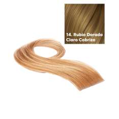 Seiseta B-Cover Extensión de Cabello Invisible con Clips 50/55cm 1ud 14. Rubio Dorado Claro Cobrizo