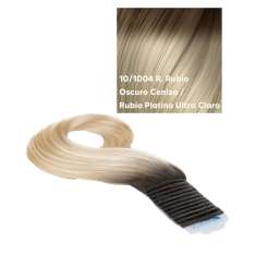 Seiseta Capta Extensión de Cabello de Trama Recta Tejida Lisa 50/55cm 1 ud Rubio Oscuro Ceniza / Rubio Platino Ultra Claro