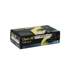 Sibel Guantes de nitrilo negros pequeños 100 unid.