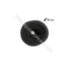 Sibel Relleno Cabello Moño XXL Negro de 18 cm.