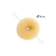 Sibel Relleno Cabello Moño XXL Rubio de 18 cm.