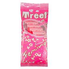 Treet Femina Maquinillas de Afeitar Deshechables Rosas 5 Unidades