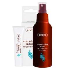 Ziaja Pack Cacao. Acelerador del bronceado en spray 100ml + Gratis Balsamo Labial de Cacao 10ml
